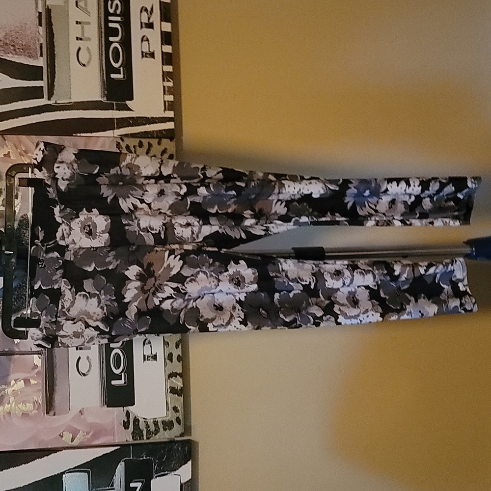 Floral Elastic waist pants